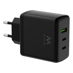 EWENT Cargador Gan Fast 65W 2 USB-C PD-1USB-A QC