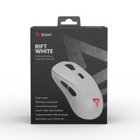 Miniatura 7 de Savio RIFT WHITE gaming mouse RGB Dual Mode rat  n Juego mano derecha Bluetooth   USB Type C   ptico 10000 DPI