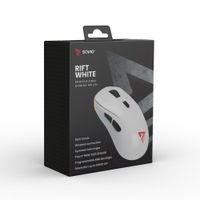 Miniatura 8 de Savio RIFT WHITE gaming mouse RGB Dual Mode rat  n Juego mano derecha Bluetooth   USB Type C   ptico 10000 DPI