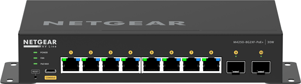 NETGEAR M4250 M4250-8G2XF-POE+ SWITCH GESTIONABLE 8 PUERTOS 1GB M S 2 PUERTOS SFP+ POE BUDGET 220W