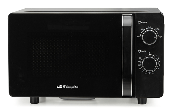 HORNO MICROONDAS SIN GRILL ORBEGOZO MI 2061 CE 20 LITROS NEGRO