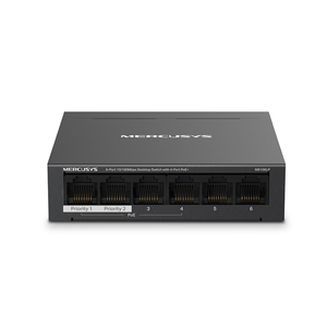 SWITCH-POE--NO-GESTIONABLE-MERCUSYS-MS106LP-6P-10-100-CON-4P-POE--30W-ETHERNET-MINI-DESKTOP