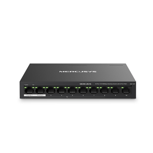 SWITCH-POE--NO-GESTIONABLE-MERCUSYS-MS110P-10P-10-100-CON-8P-POE--65W-ETHERNET-MINI-DESKTOP