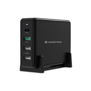 CARGADOR-DE-SOBREMESA-CONCEPTRONIC-QUICK-CHARGE-PD-4-PUERTOS-3-PUERTOS-USB-A-1-PUERTO-USB-C-65W