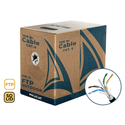 Phasak Bobina de cable de red FTP Cat 6A exterior CCA AWG23 100 m     PHR 681