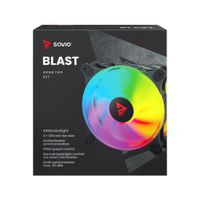 Miniatura 8 de Savio BLAST FAN SET sistema de refrigeraci  n para ordenador Carcasa del ordenador Ventilador 12 cm Negro 3 pieza s