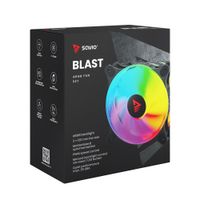 Miniatura 9 de Savio BLAST FAN SET sistema de refrigeraci  n para ordenador Carcasa del ordenador Ventilador 12 cm Negro 3 pieza s