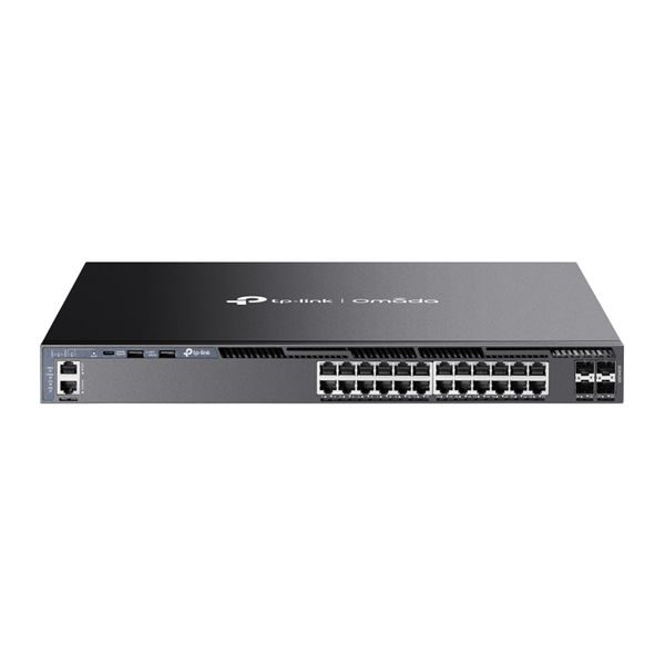 SWITCH GESTIONABLE L3 TP-LINK SG6428X 24P GIGABIT CON 4 SLOTS SFP+ 10G PUERTO DE CONSOLA RJ45/USB-C