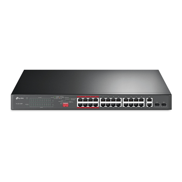 SWITCH NO GESTIONABLE TP-LINK TL-SL1226P 24P POE+ 10/100 2P GIGABIT 2P SLOTS COMBO GIGABIT SFP TOTAL