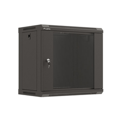ARMARIO LANBERG MURAL RACK 19" 9U 540X350 FLAT PACK NEGRO PUERTA CRISTAL