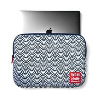 Miniatura 3 de Bundle Funda Sleeve para Port  til de 13 y 14 pulgadas Smile Kimono de Neopreno estampado Japon  s Seigaiha