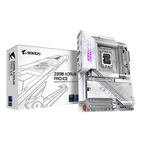 GIGABYTE-Intel--Placa-base-Z890-AORUS-PRO-ICE---Compatible-con-CPUs-Intel-Core-Ultra--Serie-2--VRM-de-16-1-2-fases-hasta-9500MHz-DDR5--OC--1xPCIe-5.0---4xPCIe-4.0-Wi-Fi-7-LAN-5GbE-Thunderbolt-4-LGA-1851--Socket-V1-