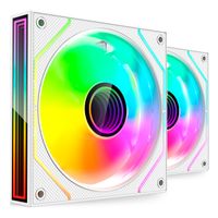 Miniatura 2 de KIT 2xVENTILADOR INTERNO ARGB MARS GAMING MF3DPROX2 BLANCO 120mm ARGB 360º PWM