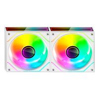 Miniatura 4 de KIT 2xVENTILADOR INTERNO ARGB MARS GAMING MF3DPROX2 BLANCO 120mm ARGB 360º PWM