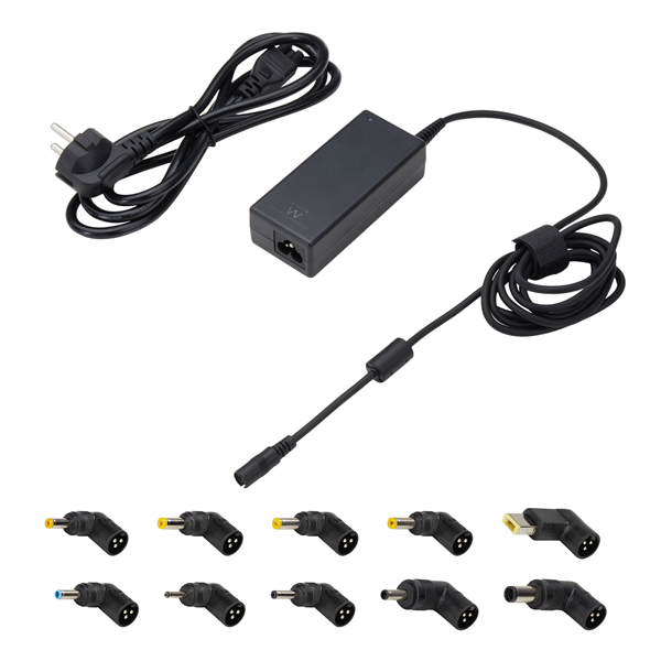 EWENT Cargador Auto. Univer Notebook 65W 10 Puntas