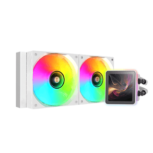 SISTEMA DE REFRIGERACION LIQUIDA MARS GAMING MLVISIONPRO240 BLANCO 2x120mm ARGB TPD 500W LCD