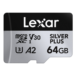 LEXAR-64GB-LEXAR-HIGH-PERFORMANCE-SILVER-PLUS-MICROSDXC-UHS-I-UP-TO-205MB-S-READ-100MB-S-WRITE-C10-A2-V30-U3-WITH-ADAPTER