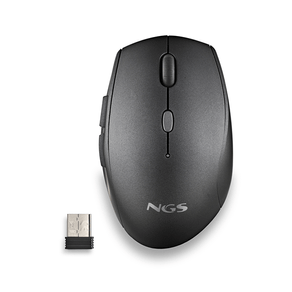 MOUSE-NGS-WIRELESS-ERGO-BEE-BLACK-CON-TECLAS-SILENCIOSAS-NEGRO