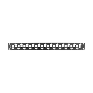 PATCH-PANEL-LANBERG-24PUERTOS-1U-RACK-19-ESCALONADO-ORGANIZADOR-MOD-KEYSTONE-BK