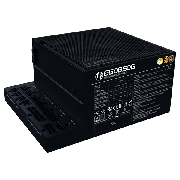 Fuente Alimentación 850W LIAN LI EG0850G 80 PLUS Gold Fully-Modular Negro