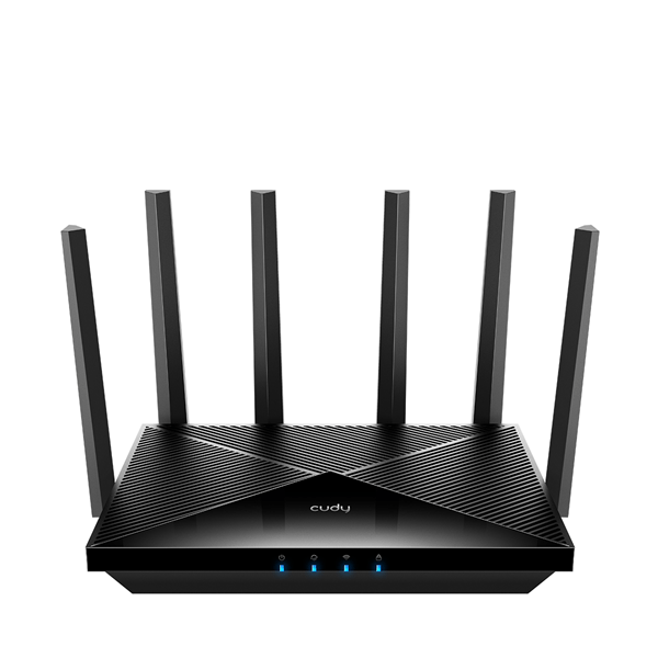 Cudy Router WiFi 7 Dual Band Gigabit BE6500 - Velocidad hasta 1000Mbps - 4 Puertos - 4 Antenas Fijas de 5dBi - Tecnologia MU-MIM