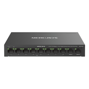 SWITCH-POE--NO-GESTIONABLE-MERCUSYS-MS110CP-10P-8xRJ45-100Mbps-PoE--2xGbps-65W-250m