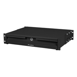 CAJON PARA RACK 19" 2U 483X360MM HASTA 90KG NEGRO CIERRE FRONTAL