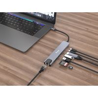 Miniatura 4 de DOCKING USB-C EQUIP 133497 A 1xHDMI 4K 2xUSB-A 3.2 5Gbps 1xTF 1xMicroSD 1xUSB-C PD 100W 1xRJ45