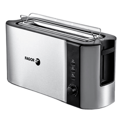Fagor Bigtoast Steel 6 2 rebanada s  1000 W Negro  Acero inoxidable