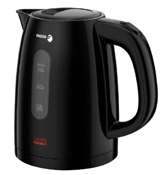 Fagor Teya Noir tetera el ctrica 1 L 2200 W Negro