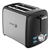 Miniatura 1 de Fagor ToastPro 7 2 rebanada s  800 W Negro  Acero inoxidable