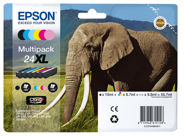 CARTUCHO EPSON MULTIPACK 24XL 6 COLORES C13T24384011