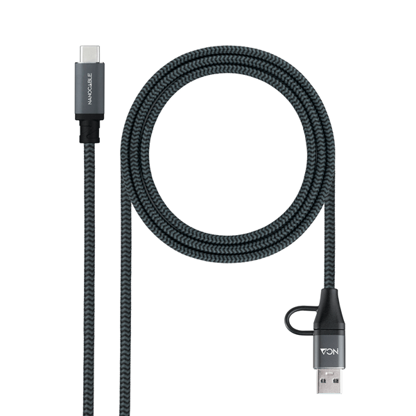 Nanocable Cable USB3.2 100W USB-C+A/USB-C 1,5 M