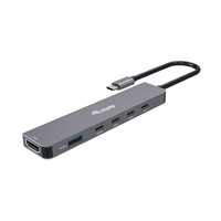 Miniatura 1 de DOCKING USB-C 6-EN-1 EQUIP 133500 A 1xHDMI 4K 4xUSB-C 1xUSB-A 1xUSB-C PD 100W