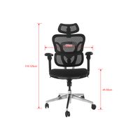 Miniatura 7 de SILLA DE OFICINA ERGONOMICA EQUIP 651053 PREMIUM COLOR NEGRO TAPICERIA MALLA 5 POSICIONES