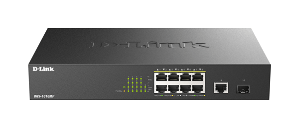 D-Link DGS-1010MP/E Switch 8xG PoE 1xG Up 1xG SFP