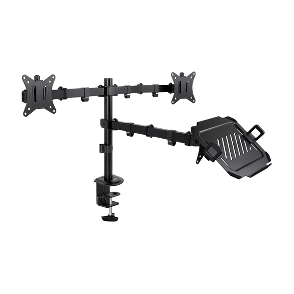 Tooq DB1202TN-B Soporte mesa 2 pantallas+ portatil