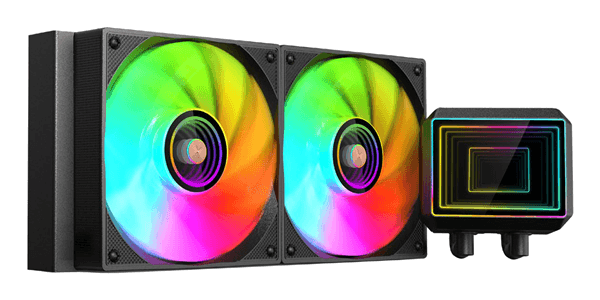 SISTEMA DE REFRIGERACION LIQUIDA MARS GAMING ML-TWO240 2x120mm ARGB 450W TDP COLOR NEGRO