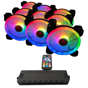 TALIUS-IRIS-SPECTRUM-ARGB-CRONOS-PACK-9-VENTILADORES-120MM---CENTRALITA.-COLOR-NEGRO