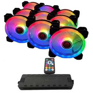 TALIUS-IRIS-SPECTRUM-ARGB-CRONOS-PACK-9-VENTILADORES-120MM---CENTRALITA.-COLOR-NEGRO