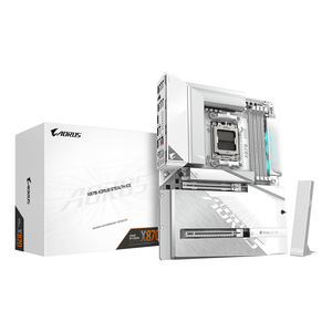 Placa-AMD--GIGABYTE-X870-AORUS-STEALTH-ICE-Placa-Base-–-Compatible-con-procesadores-AMD-Ryzen-9000-VRM-digital-de-16-2-2-fases-hasta-8200-MHz-DDR5--OC--2-x-PCIe-5.0---2-x-PCIe-4.0-Wi-Fi-7-LAN-5-GbE-USB-4-Socket-AM5