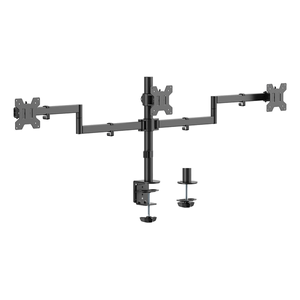 AISENS-Soporte-de-mesa-eco-giratorio-e-inclinable-para-3-monitores-10kg--3-Pivotes--2-Brazos--de-13-27--Negro