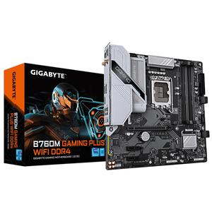 Placa-Intel--GIGABYTE-B760M-GAMING-PLUS-WIFI-DDR4-Placa-base---Compatible-con-procesadores-Intel-Core-de-14ª-generacion-VRM-de-4-1-1-fases-hasta-5333-MHz-DDR4--OC--2xPCIe-4.0-M.2-Wi-Fi-6-LAN-1-GbE-USB-3.2-Gen-1-LGA-1700