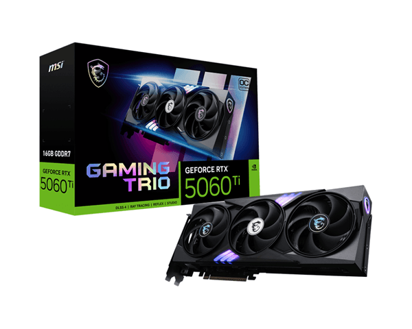 Tarjeta Gráfica MSIGeForce RTX 5060 Ti GDDR7 16GB Negro
