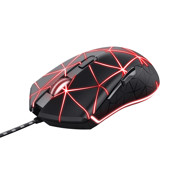 MOUSE OPTICO TRUST GAMING GXT 133 LOCX ILUMINACION LED 800-4000ppp DPI 6 BOTONES PROGRAMABLES 22
