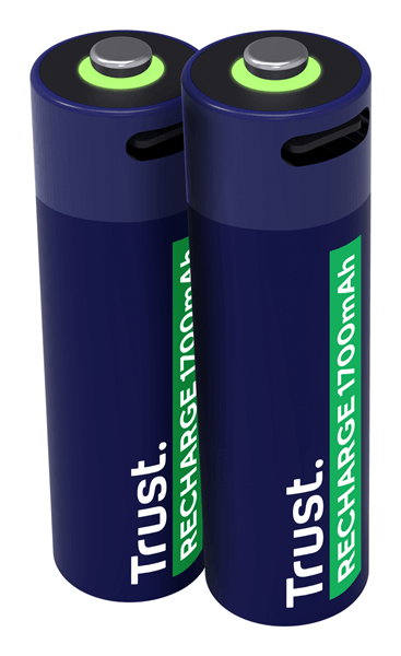 PILAS AA RECARGABLE TRUST USB-C 1700 mAh PACK 2 UNIDADES 25584