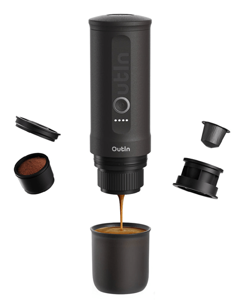 CAFETERA CAPSULAS OUTIN NANO ESPRESSO PORTTIL GREY