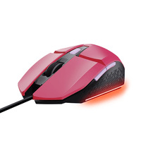 Miniatura 1 de MOUSE TRUST GAMING RGB GXT 109P FELOX  25066 COLOR ROSA ILUMINACION LED 6 BOTONES CABLE 150cm