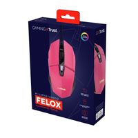 Miniatura 7 de MOUSE TRUST GAMING RGB GXT 109P FELOX  25066 COLOR ROSA ILUMINACION LED 6 BOTONES CABLE 150cm