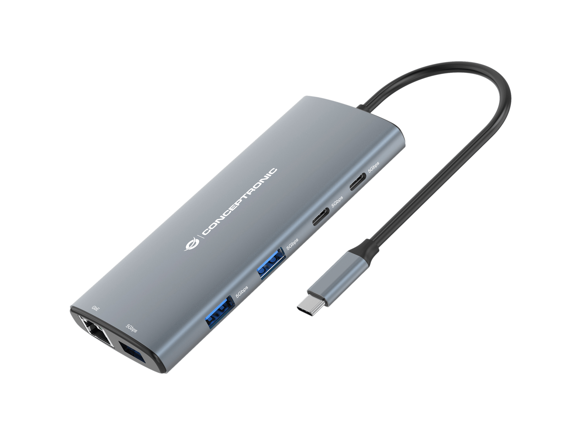 ADAPTADOR USB-C 9EN1 CONCEPTRONIC DONN06 HDMI USB-C PD USB 3.0 SD MICROSD RJ45